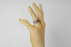 Punchout Setting, Ruby Faceted Slab Ring