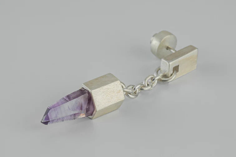 Talisman Dangle Amethyst Earring
