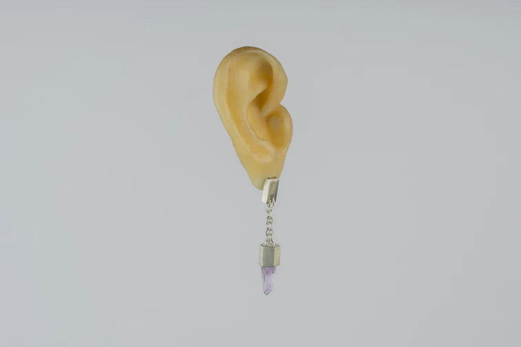 Talisman Dangle Amethyst Earring