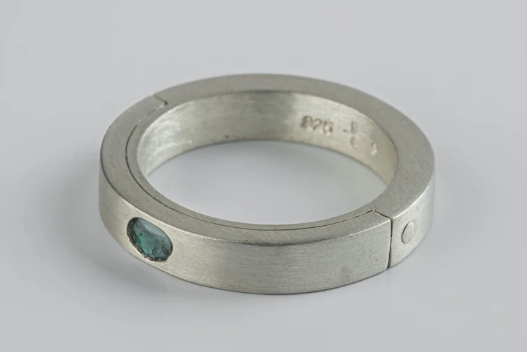 Blue Diamond Slab Ring