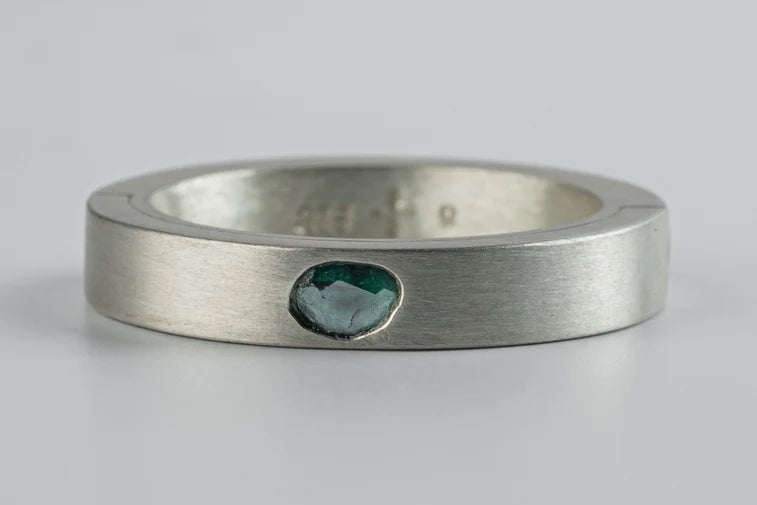 Blue Diamond Slab Ring