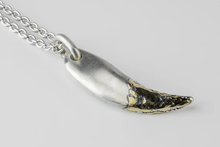 Leopard Tooth Lower Fang Ghost Necklace