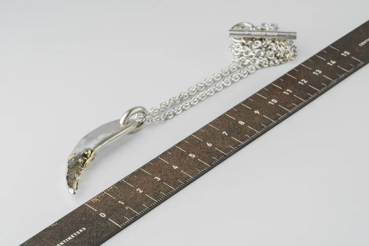 Leopard Tooth Lower Fang Ghost Necklace