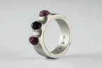 Terrestrial Surfaced, 3 Winza Sapphires Ring