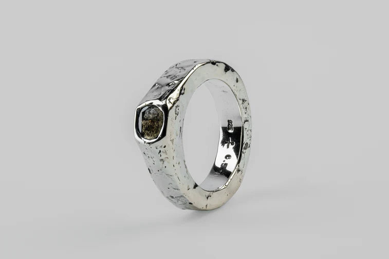 Full Fuse, Terrestrial Surfaced, Diamond Slab Ring