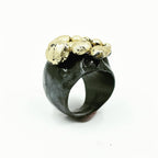 Erupting Gold on Black Ring