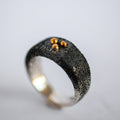 Anillo ancho 3 bolas Oro