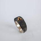 Anillo ancho 3 bolas Oro