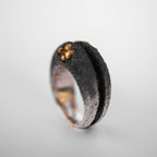 Anillo fino bolitas oro 4