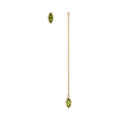 Mismatch 14K Yellow Gold Peridot Earrings