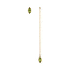 Mismatch 14K Yellow Gold Peridot Earrings