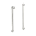 Industrial Drop Earrings Silver