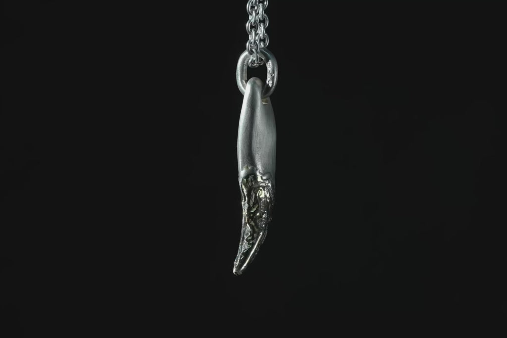 Leopard Tooth Lower Fang Ghost Necklace