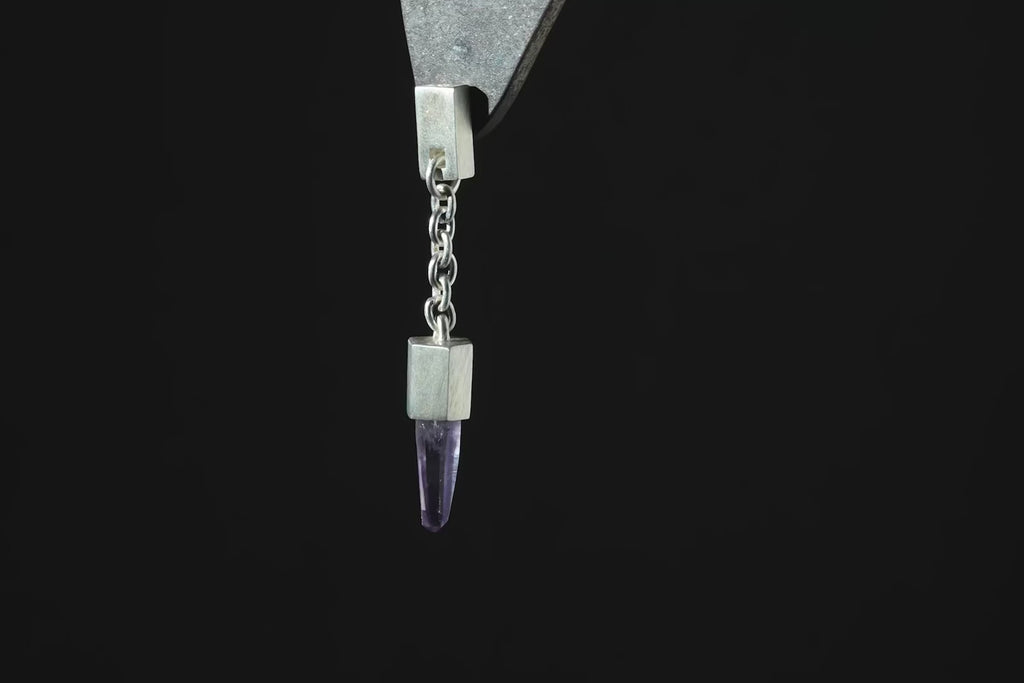 Talisman Dangle Amethyst Earring