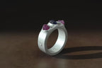 Terrestrial Surfaced, 3 Winza Sapphires Ring